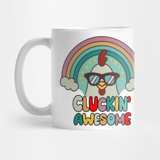 Funny Chicken Cluckin' Awesome Design Mug